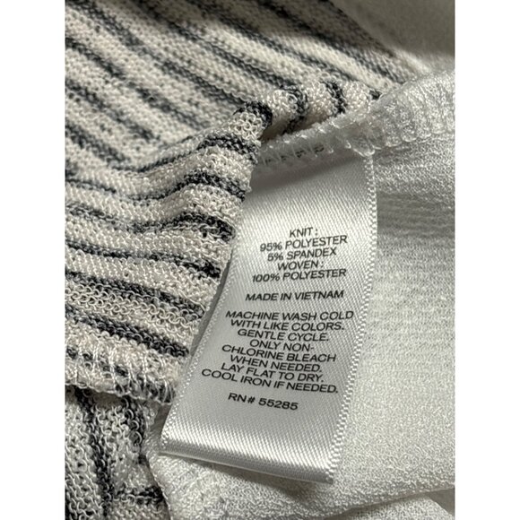 Express Striped Open Back Knit Top Tie Detail Womens M Black White New - Picture 4 of 4